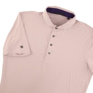 Greyson Polo Shirt Mens M Pink Solid Golf Performance Stretch Lightweight Top